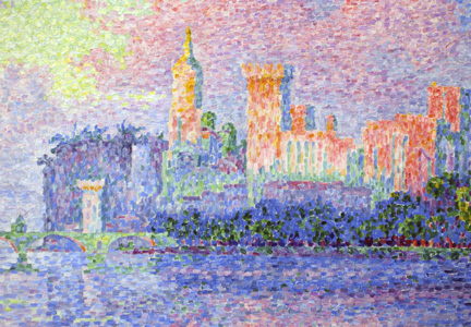 Le Palais des Papes en Avignon, peint par Paul Signac en 1900